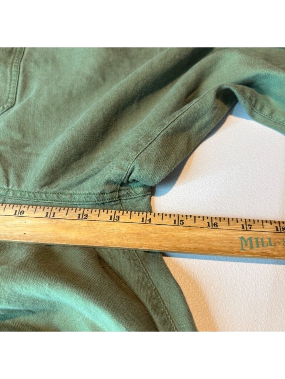 Maeve Anthropologie Women 31 The Colette Wide Leg Pant Cropped Green Linen Blend - Picture 6 of 8